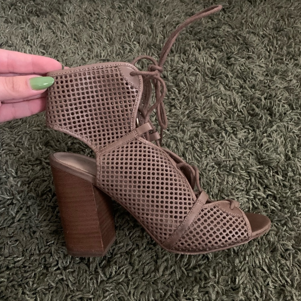 ALDO lace up block heels
